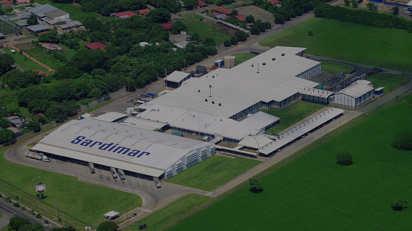 Aerial view of Alimentos Prosalud's Sardimar cannery